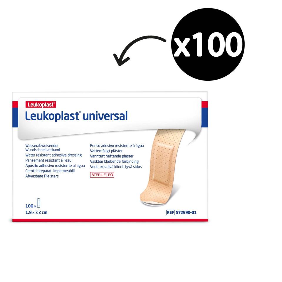 Leukoplast S72590-01 Universal Plastic Strips Pack 100