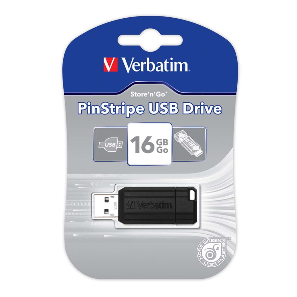 Verbatim Store 'n' Go Pinstripe USB 2.0 Flash Drive 16GB Black Image