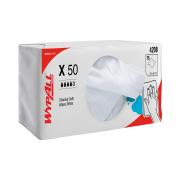 Wypall X50 Reinforced Single Sheet White Wipers 4208 8 Packs 600 Wipers Total