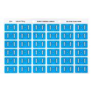 Avery T Side Tab Colour Coding Labels for Lateral Filing - 25 x 38mm - Blue - 180 Labels
