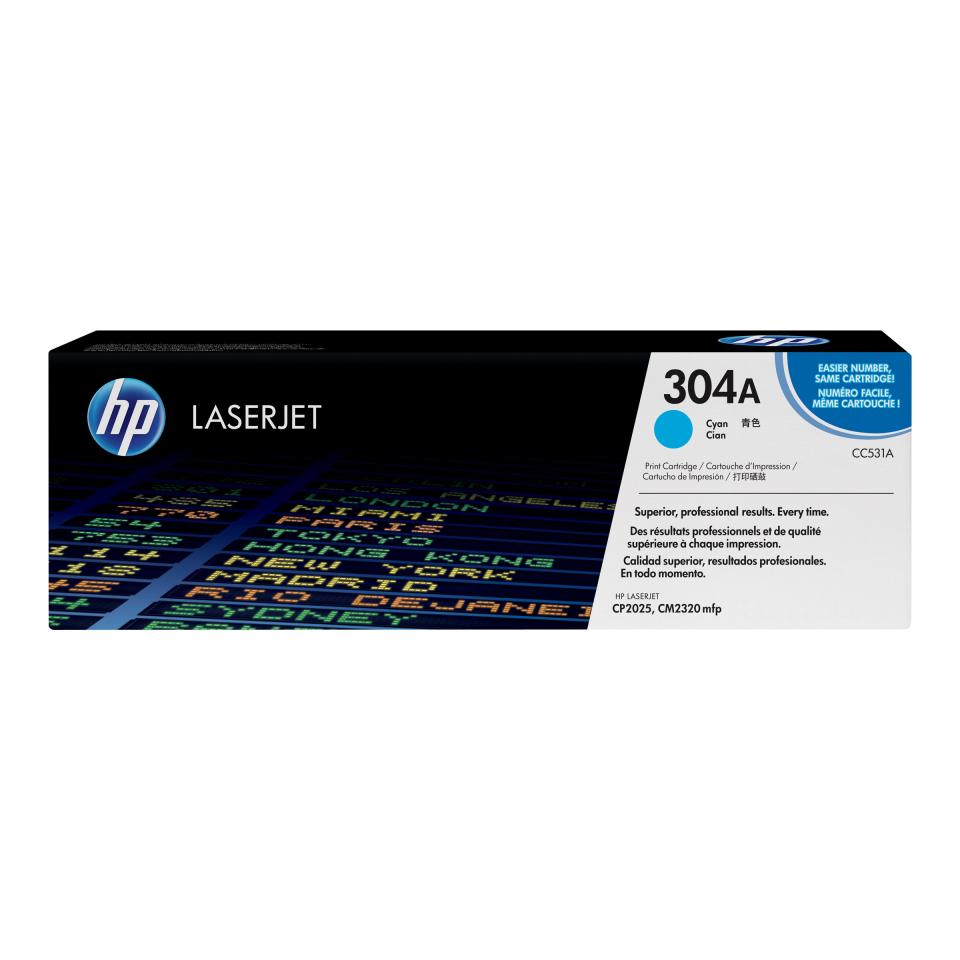 HP LaserJet 304A Cyan Toner Cartridge - CC531A