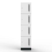 Steelco 4 Door Locker - 1850h X 400w X 500d With 18mm MR Door White