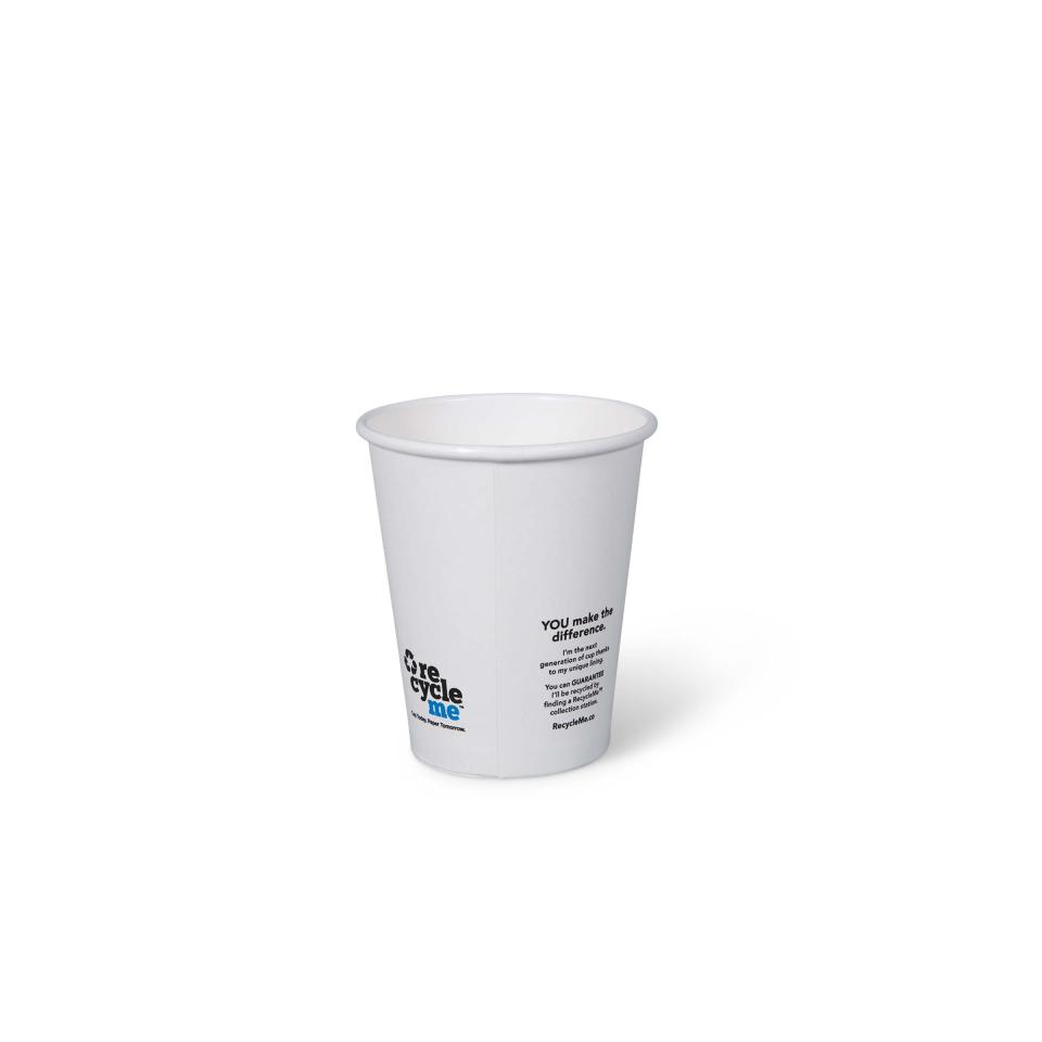Detpak Recycleme Single Wall Hot Cups 8oz White Carton 1000