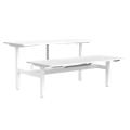 Thumbnail image of Buro Altri Height Adjustable B2B Desk 1800(W)x1600(D)x630-1280(H)mm Sq Leg White Fixed Cable Tray