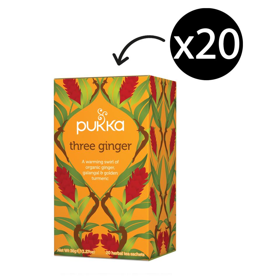 Pukka Three Ginger Enveloped Tea Bags Pack 20