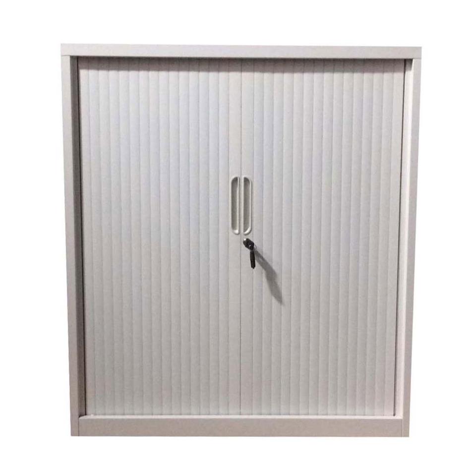 Steelco Tambour Lockable 2 White Satin Winc