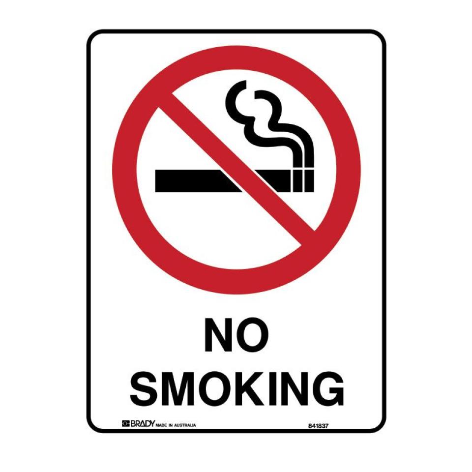 No Smoking Sign Metal 450x300