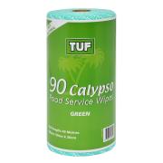 Tuf Calypso Food Service Antibacterial Wipes Green Roll 90 Sheets