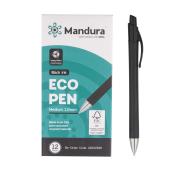 Mandura Ballpoint Eco Pen Medium 1.0mm Black Box 12