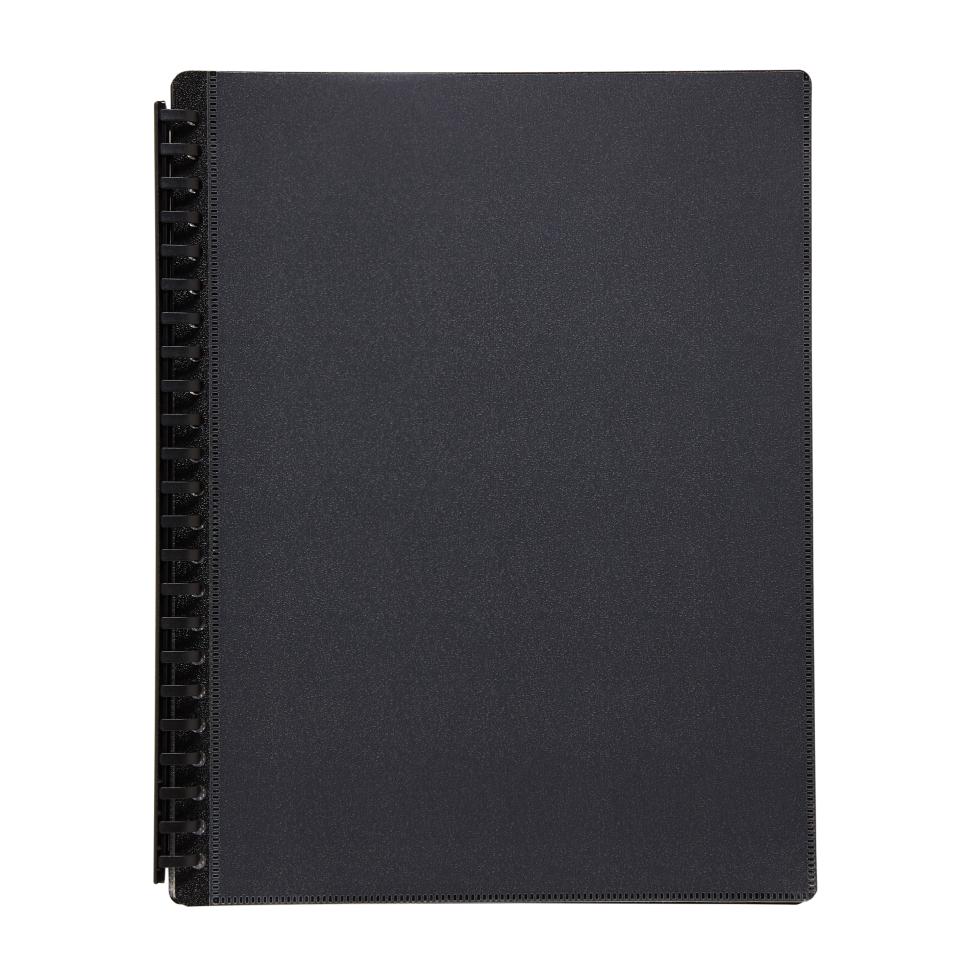 Winc Display Book Refillable Insert Cover A4 20 Pocket Black