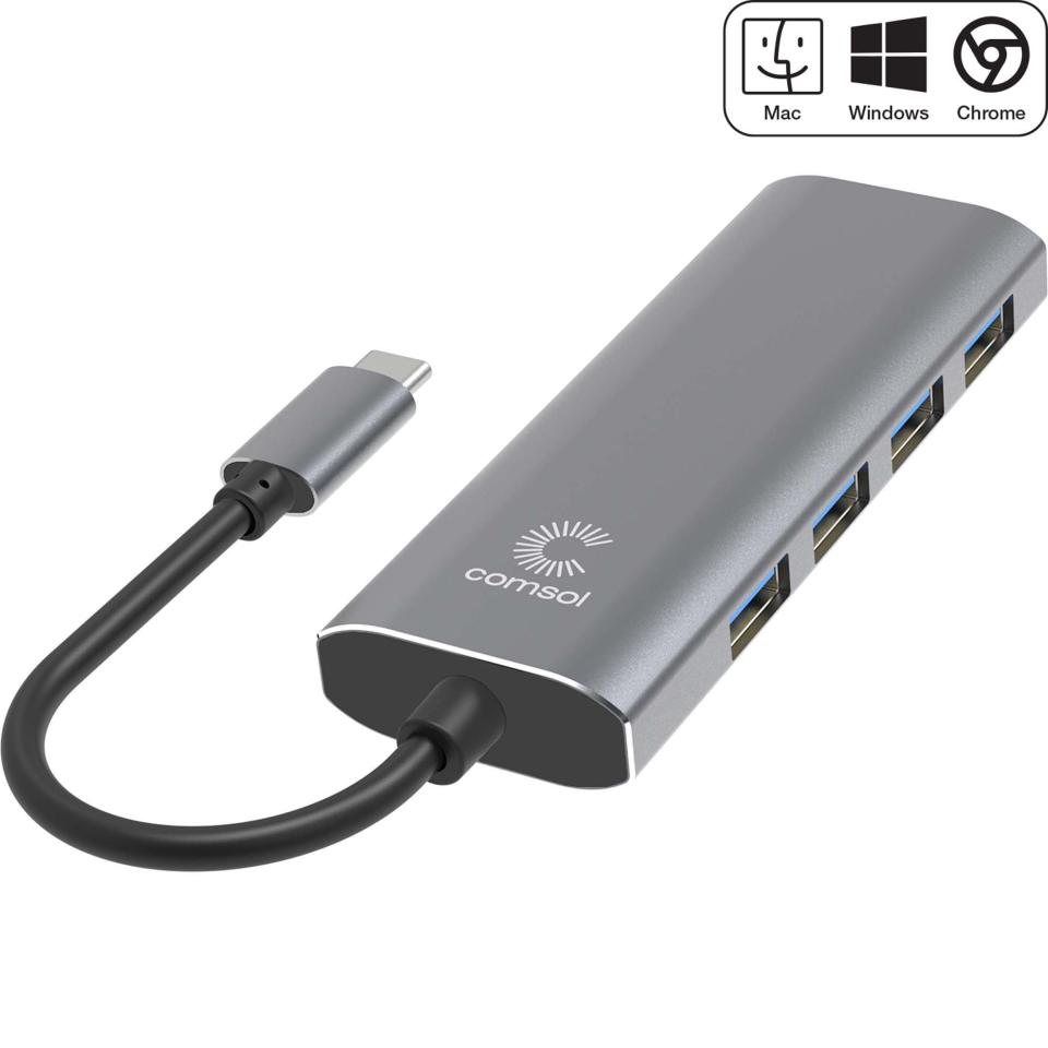 Comsol USB-C To 4 Port USB-A 3.0 Hub | Winc