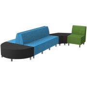 Zing Soft Seating Collection Ashcroft Fabric/Onyx/Kiwi/Turquoise