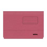 Winc Manilla Document Wallet 30mm Gusset Foolscap Red Each