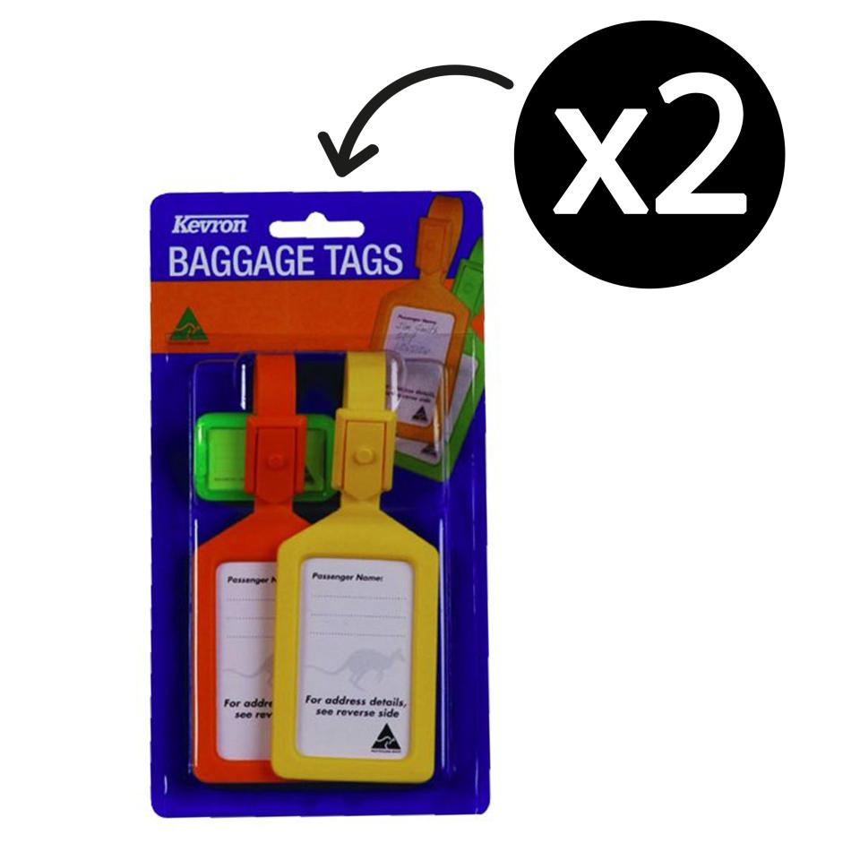 Étiquettes De Bagage Extra Large Kevron - Pour Valises, Sacs, Clés - Modèle LUGGAGE MOTEL