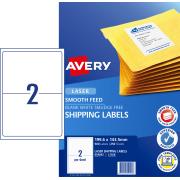 Avery Shipping Labels with Smooth Feed for Laser Printers - 199.6 x 143.5mm - 500 Labels (L7168)