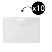 Marbig Doculope Document Wallet A4 Clear Pack 10