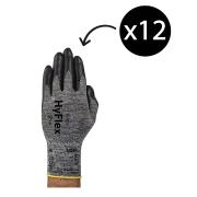 Ansell 11-801-10 Hyflex Grey Foam Nitrile Gloves Pack 12