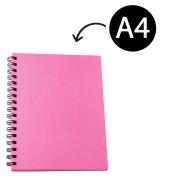 Spirax 512 Notebook Hard Cover A4 200 Pages Notebook Pink