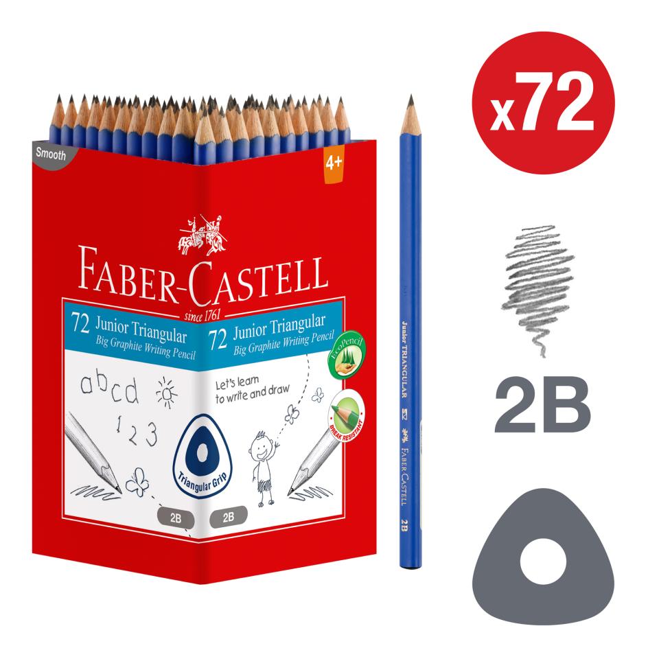 Junior Triangular Graphite Pencils 2B - Box of 72 Image