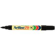 Artline 70 Permanent Marker Bullet 1.5mm Black Pack 12