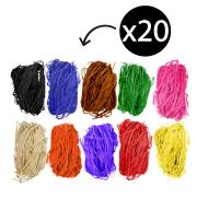 Teter Mek Raffia 25g Assorted Colours Pack 20