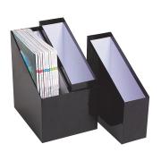 Marbig Simple Storage Magazine Holder Black Pack 3