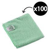 r-MICROLIFE Recycled Microfibre Cleaning Cloths Green Pack 5 Carton 20