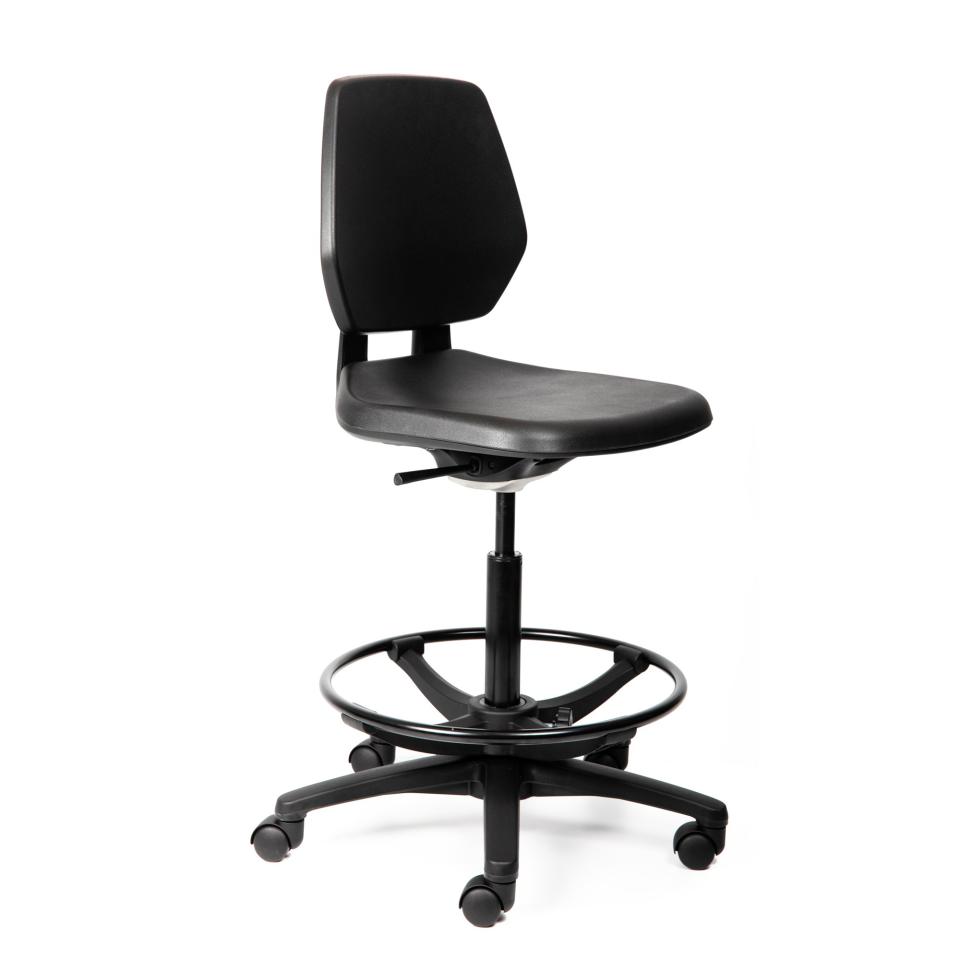 Chair Solutions LAB400 Drafter In Black Poly Shell Image