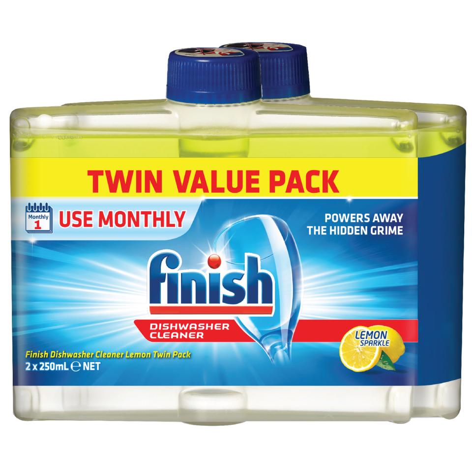 Finish Dishwasher Cleaner Lemon 250ml Twin Pack Carton 4
