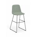 Thumbnail image of OLG Sofia Barstool with Sled Powdercoated Base Seat Height 420mm Upholstered Fabric