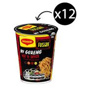 Maggi 2 Minute Noodle Cup Fusian Hot and Spicy Carton of 12