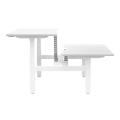 Thumbnail image of Buro Altri Height Adjustable B2B Desk 1500(W)x1600(D)x630-1280(H)mm Sq Leg White Fixed Cable Tray