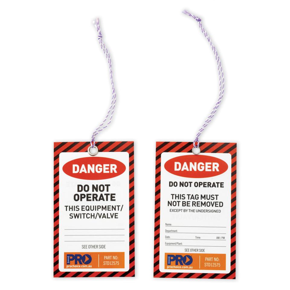 Prochoice Danger Safety Tags 125mm X 75mm Pkt100