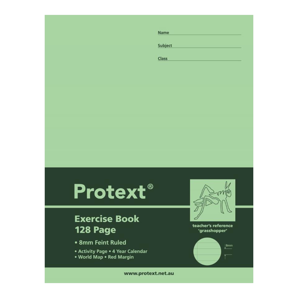 Protext Exercise Book Polypropylene 225 x 175mm 8mm Ruled 128 Pages