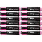 Winc Recycled Highlighter Chisel Tip 1.0-4.5mm Pink Box 12