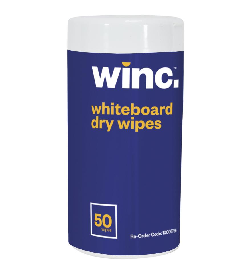 Staples Whiteboard Cleaning Dry Wipes Tub 50 Winc