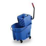 Rubbermaid Commercial WaveBrake Side Press Mop Bucket and Wringer Blue