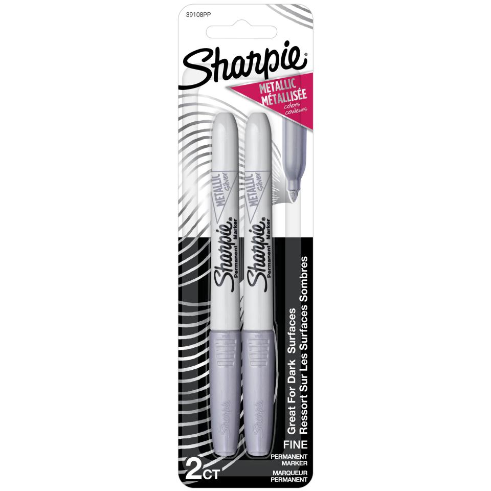 Sharp Metal Point Set Sharpie Metallic Fine Point Permanent Marker Silver - Pack Of 2 | Winc