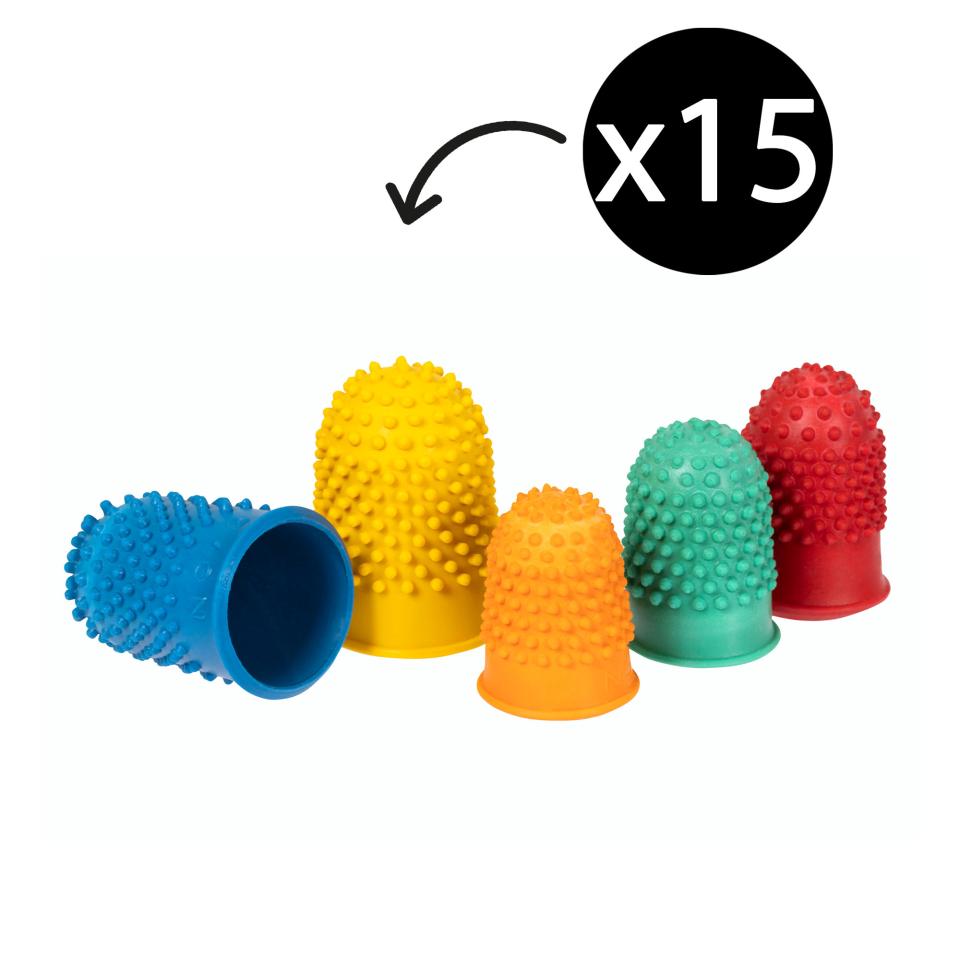 Pack of 12 Quality Rubber Thimblettes Thimble Finger Grips for Money Paper