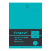 Protext Exercise Book A4 Stapled 8mm Ruled Red Margin 128 Pages