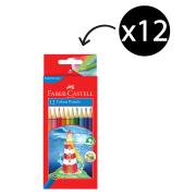 Faber-Castell Hexagonal Colour Pencils Assorted Pack 12
