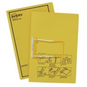 Avery Yellow Tubeclip File with Black Print - Foolscap - 355 x 241 mm