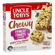 Uncle Tobys Chewy Muesli Bars Forest Fruit 185g Box 6