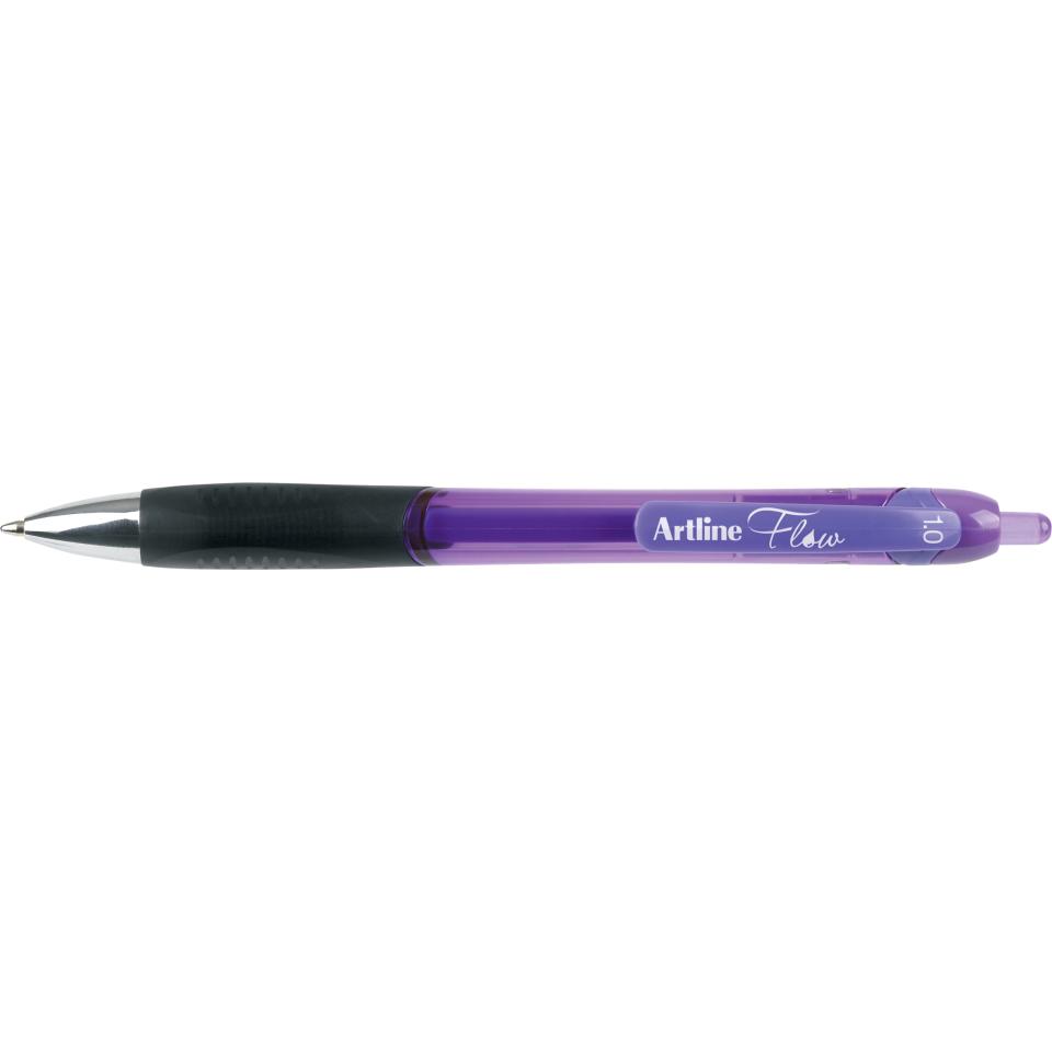 Artline Retractable Ballpoint Pen Medium 1.0mm Purple Box 12 | Winc