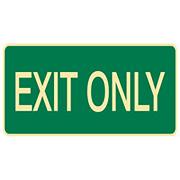 Brady 841146 Exit Evacuation Sign Exit Only 180x450mm Polypropylene