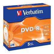 Verbatim DVD-R 4.7 GB / 16x / 120 Min - 5-Pack Jewel Case