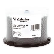 Verbatim DataLifePlus White Ink Jet Printable/Hub Printable DVD+R 4.7 GB / 16x - 50-Pack Spindle