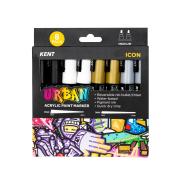 Kent Urban Acrylic Paint Marker Icon Set Of 8