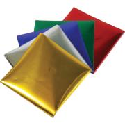 Rainbow Premium Decorative Foil Squares 85gsm Single Sided 125mm 100 Sh Box Assorted