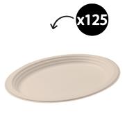 Castaway Enviroboard Oval Plate Large 12.5 x 10 Inches Pack 125